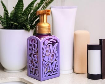 Mother’s Day Soap Holder | 3D Printed Bath & Body Works Soap Sleeve | Mom Gift | Floral Soap Cover | BBW Foaming Soap Holder