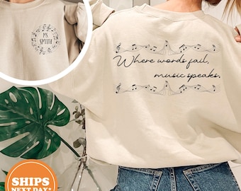 Custom Music Teacher Sweatshirt, Piano Choir Band Director Gift, Hoodie