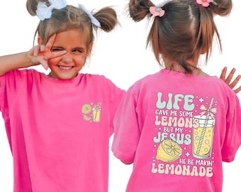 Jesus Lemonade Youth Toddler Onesie Shirt, Life Gave Me Lemons Faith Crewneck Gift