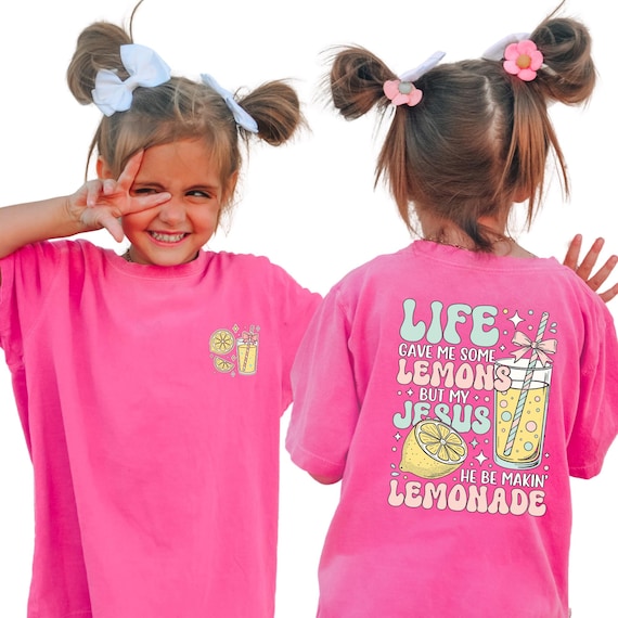 Jesus Lemonade Youth Toddler Onesie Shirt, Life Gave Me Lemons Faith Crewneck Gift