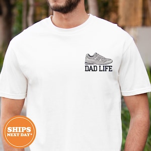 Dad Life Comfort Colors T-Shirt, New Balance Sneaker Graphic
