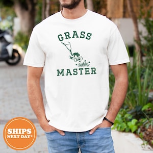 Grass Master T-Shirt, Funny Lawn Care Dad Tee, Comfort Colors Shirt