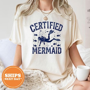 Certified Mermaid Scuba Diving Comfort Colors T-Shirt