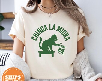 Immigration Cat Shirt, Abolish ICE Graphic Tee, Political Comfort Colors T-Shirt