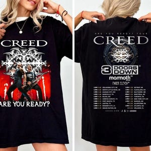 2 sided Creed Tour 2025 Shirt, Creed Summer of 99 Tour Shirt, Creed Band T-shirt, Summer of ’99 Tour Shirt, Rock Band Creed Graphic Shirt