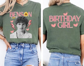 Comfort Color Benson Boone 2 sided Shirt, Kids Benson Boone Concert Shirt, Youth Benson Boone Merch, America Heart Tour Shirt, BB Tour Merch