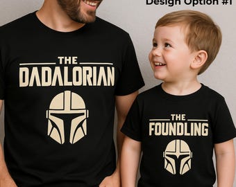 Camisas dadalorianas a juego: regalo galáctico para padre e hijo