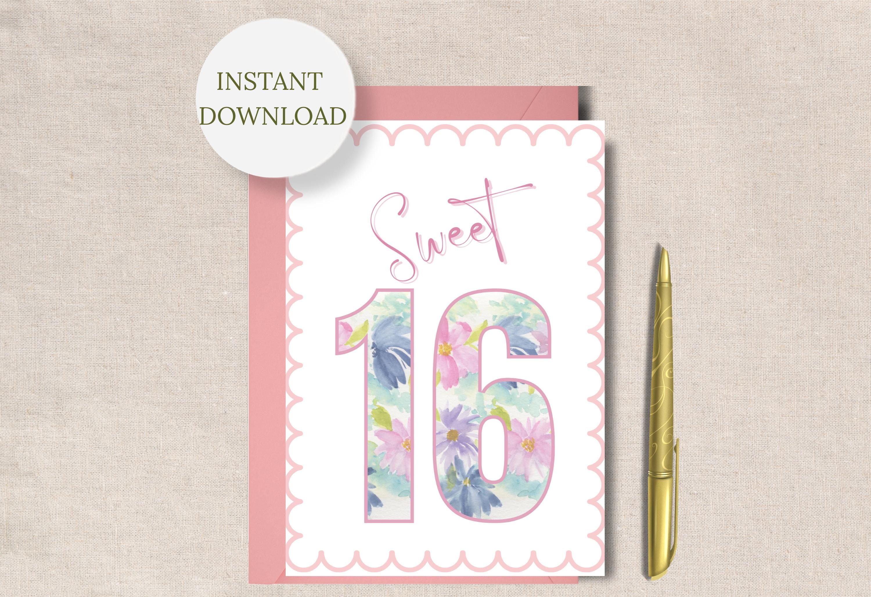 thumbnail image 2 of Happy 16th Birthday Card For Granddaughter – 9x6 Inch – Lovely Artist Designed Greeting Card With Envelope 2 of 5