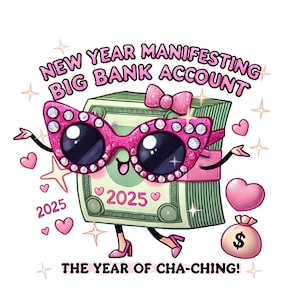 Nieuwjaar 2025 manifesteert png-afbeelding (digitale download)