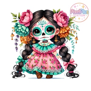 La Catrina PNG: Dia de los Muertos Clipart voor sublimatie