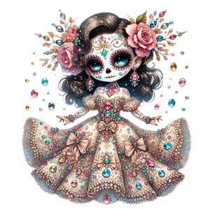 La Catrina PNG Clipart, Tag der Toten, Zuckerschädel (Digitaler Download)