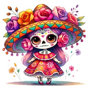 day-of the dead png, catrina clipart, la catrina png,la catrina, sugarskull, calavera clipart, Mexican tradition, girly halloween
