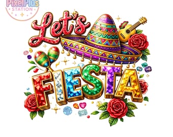 Cinco de Mayo Fiesta PNG: Mexican Celebration Clipart (Digital Download)