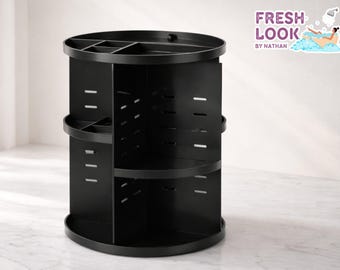 Rotating Makeup Organizer | Minimalist Skincare Vanity Storage Stand