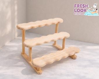 Wooden Perfume Display Stand | Multi-Tier Vanity Cosmetic Organizer Rack