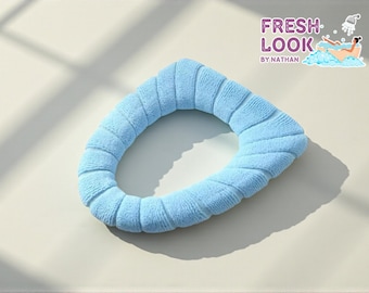 Knitted Toilet Seat Cover | Washable Bathroom Cushion Pad