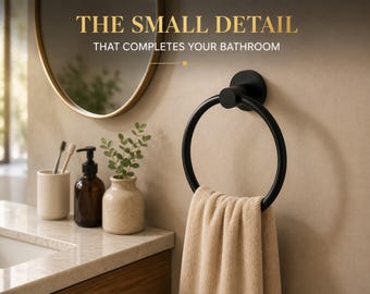 304 Stainless Steel Towel Ring Brushed Nickel Bathroom Hand Towel Holder Wall Mounted Modern Bath Hardware Decor