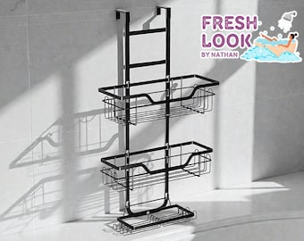 Estante de ducha / Estante de baño de varios niveles / Organizador colgante sin taladros / Soporte para botellas de jabón y champú / Diseño que ahorra espacio