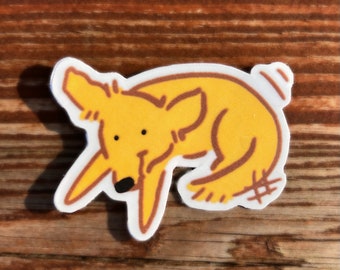 Silly Golden Retriever Vinyl Sticker! Cute n Funny Pet-Parent Gift || Perfect for Laptops, Water bottles, Phones, and More!