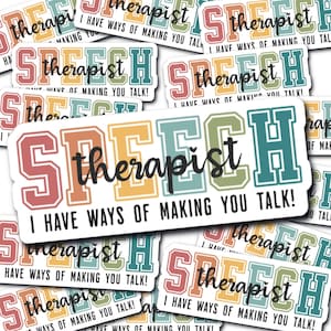 Speech Therapist Sticker, Laptop sticker, Water Bottle Decal, Gift for Teacher or Therapist, Dyslexic Education, Reading specialist
