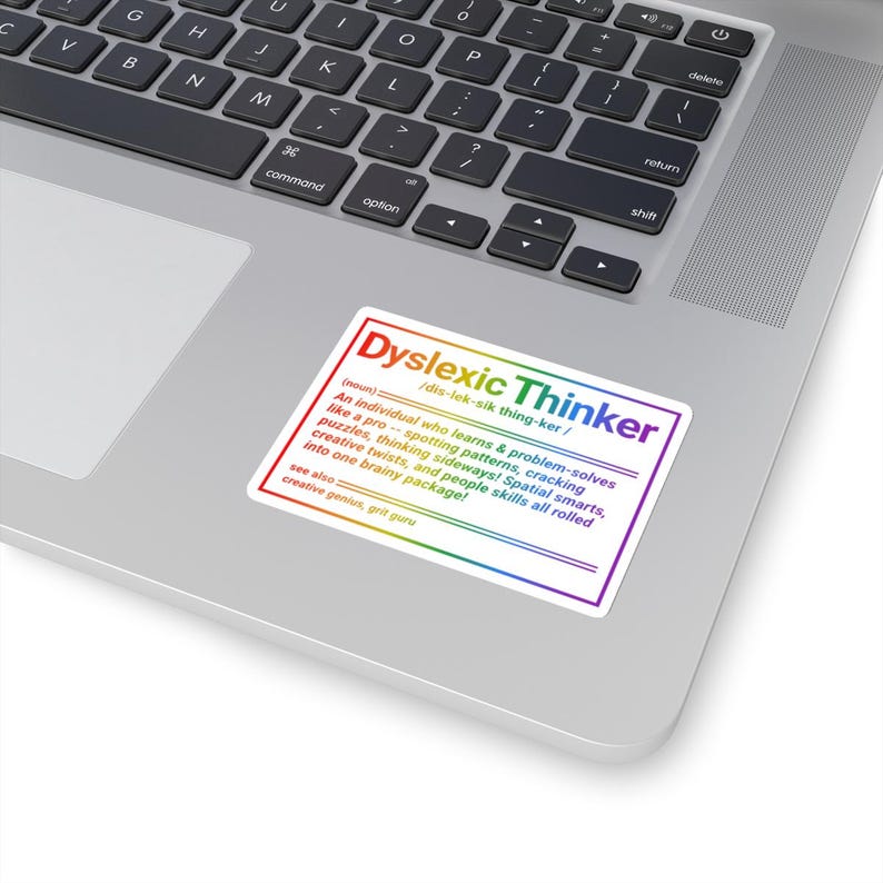 Brainy Border Dyslexic Thinker Definition Sticker - Neurodiversity Pride - Etsy