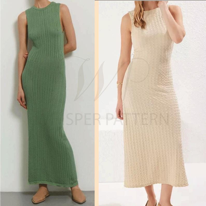 Linen Rib Knitted Dress Sewing Pattern (PDF Pattern) - Etsy Linen Rib Knitted Dress Sewing Pattern (PDF Pattern) - Etsy