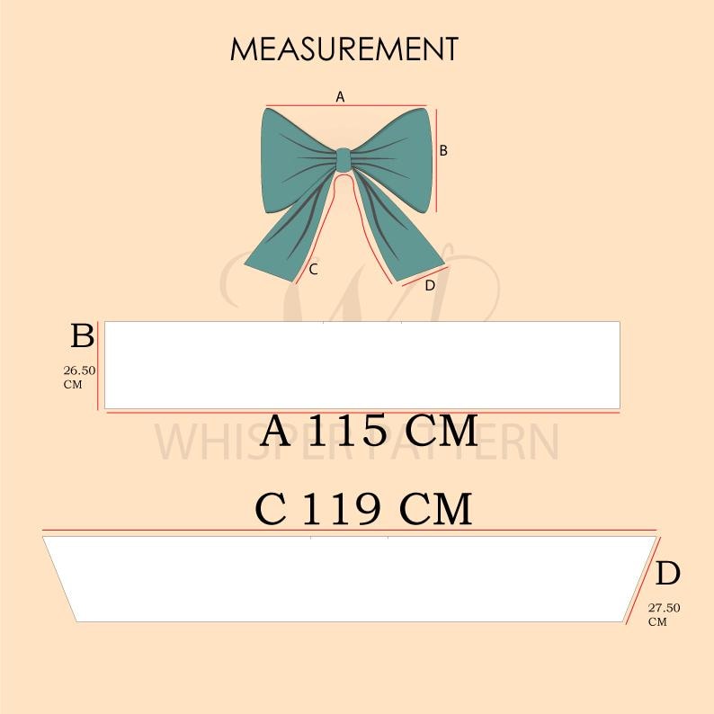 Patrón de costura para lazo extragrande: Decoración del hogar ideal para principiantes (patrón en PDF) imagen 2