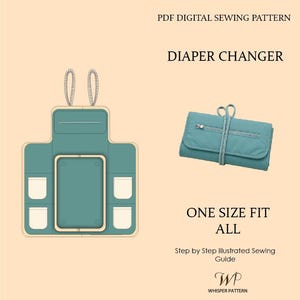 Foldable Diaper Changing Mat Sewing Pattern | Travel Baby Clutch (PDF Download)