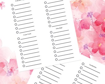 Shopping-checklist, digitale download, planner shopping-checklist, boodschappenlijstje