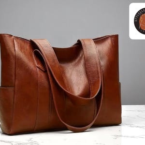 Klassische PU Leder Handtasche | Schultertasche mit Reißverschluss | Große Kapazitätsarbeit Geldbörse | Klassisches Pendler-Accessoire für den täglichen Gebrauch