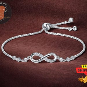 Pulseras de cadena de amor infinito / Accesorios de muñeca ajustables / Idea de regalo de joyería significativa / Pieza sentimental para mujeres
