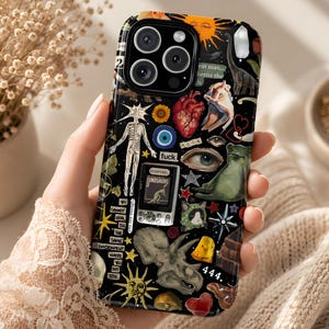 Witchy Collage Phone Case | Dark Academia, Frog & Celestial Art