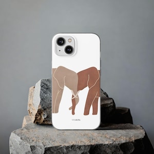 Stylish Elephant Clear Phone Case - Cute Wildlife Cover for iPhone & Samsung, Eco-Friendly Gift for Animal Lovers, Trendy Mobile Protection