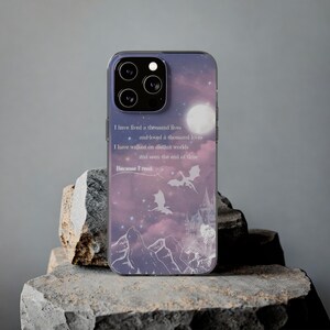 Dreamy Fantasy Book Lover Phone Case,  Aesthetic Soft Cover, Free Shipping, Fantasy Gift, iPhone/Samsung Case for Readers