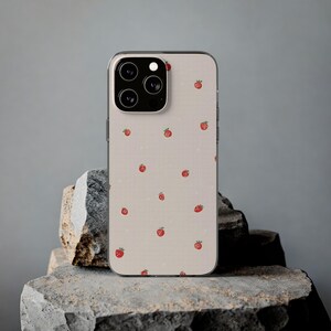 Erdbeer Handyhülle - Kawaii Soft Cover, kostenloser Versand, süßes Geschenk für Sie, Sommer iPhone/Samsung Handyhülle, umweltfreundlich