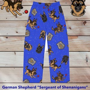 Cute German Shepherd Pattern Women&#39;s Pajama Pants, Cozy Sleepwear, Gift for Dog Lovers, Loungewear, Unique Pajamas, Relax in Style