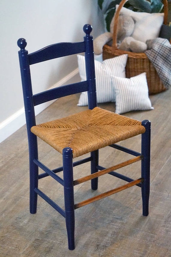 Antique Child's Wooden Ladder Back Chair With Hand Woven Etsy image 0 - Antique Child's Wooden Ladder Back Chair With Hand Woven Etsy
