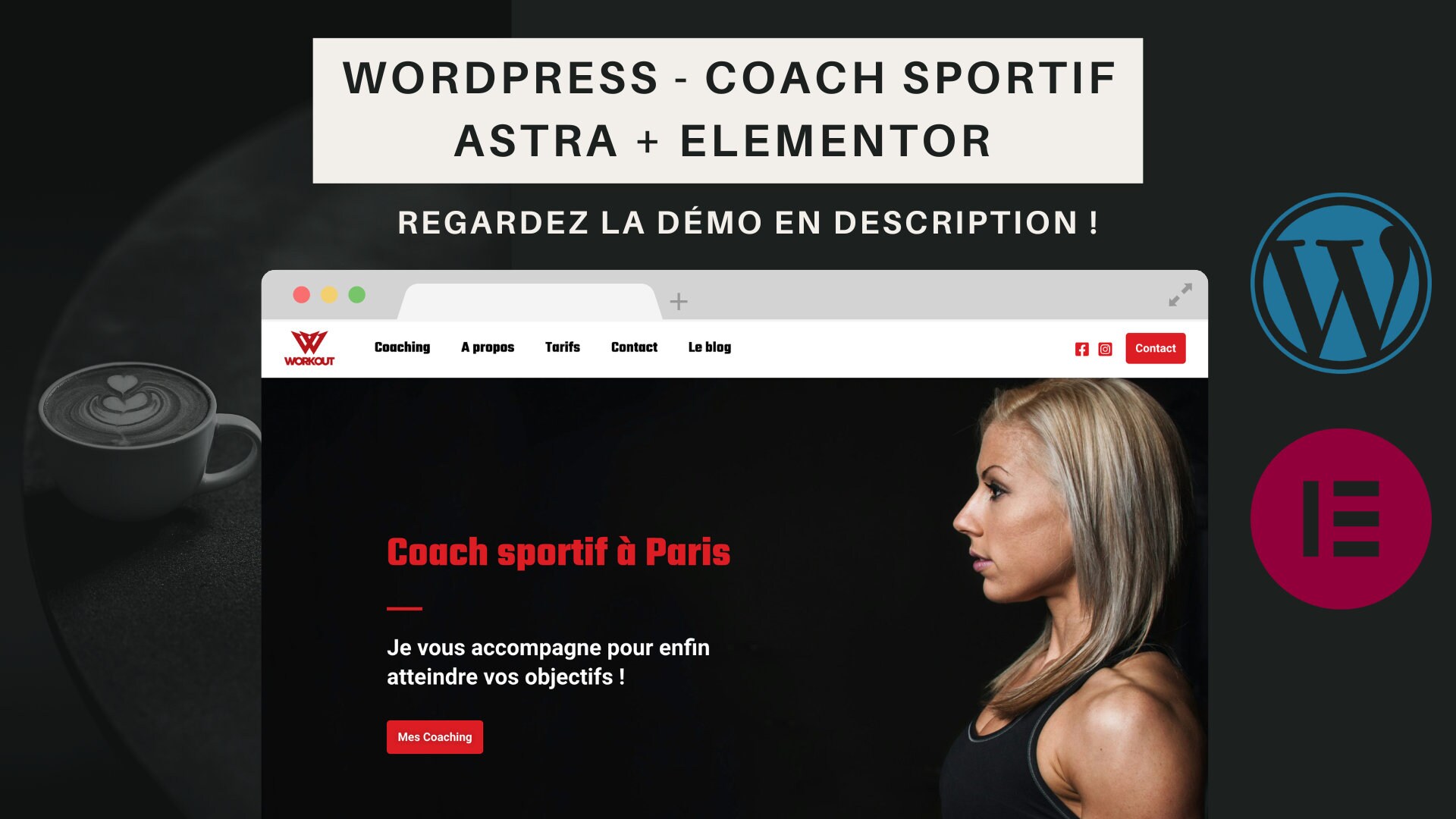 Wordpress - Sports Coach Astra and Elementor Theme