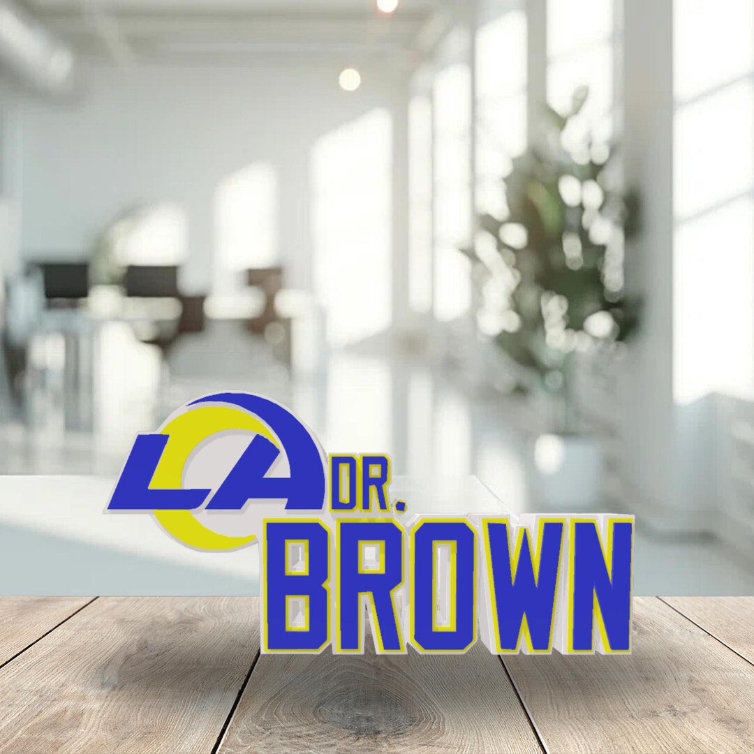 Personalized Rams Desk Name Plate, Custom Desk Name Sign, Promotion ...