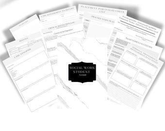 Social Work Students Digital  Planner Printable & Digital Use Placement Specific Support Practical Study Planner for Social Work Students