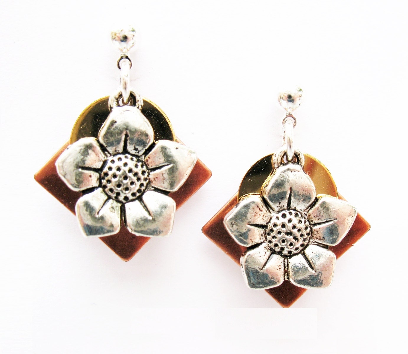 Magnolia Flower Charm Sterling Silver