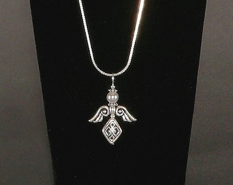 Celtic Angel Necklace - Handcrafted in Oregon - Sterling Silver Chain