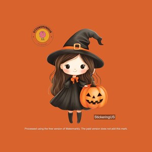 Cute Witch Halloween PNG