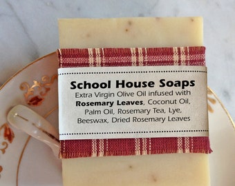 Rosemary Soap / 5 ounce soap bar / Natural Bar Soap / Olive Oil Soap