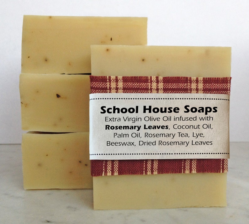 Rosemary Soap / 5 ounce soap bar / Natural Bar Soap / Olive Oil Soap image 2