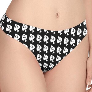 Queen of Spades sexy thong Hotwife | QOS panty, BBC Wife Panty Gift Her, Sex MILF Swingers Lifestyle Pineapple Cuckold Underwear