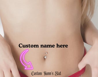 Custom Adult Temporary Tattoos, Personalized Sexy Tattoo, Date night idea