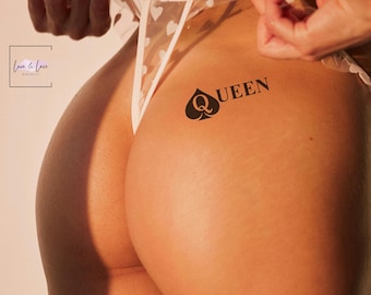 Queen Of Spades Temporary Tattoo | QOS  Hotwife Waterproof Tattoo