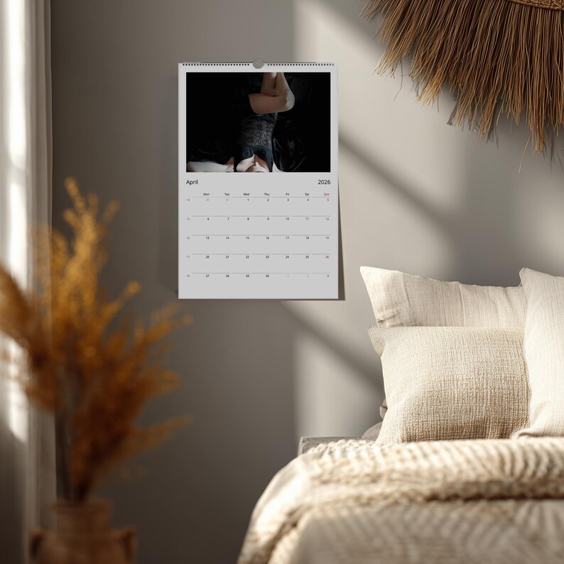 Custom Boudoir Wall Calendar 2026 Personalized Sexy Photo Valentine's