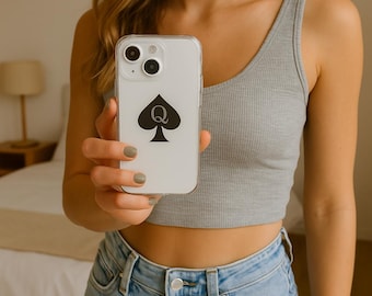 Queen of Spades Clear Phone Case: Hotwife Lifestyle - iPhone & Samsung